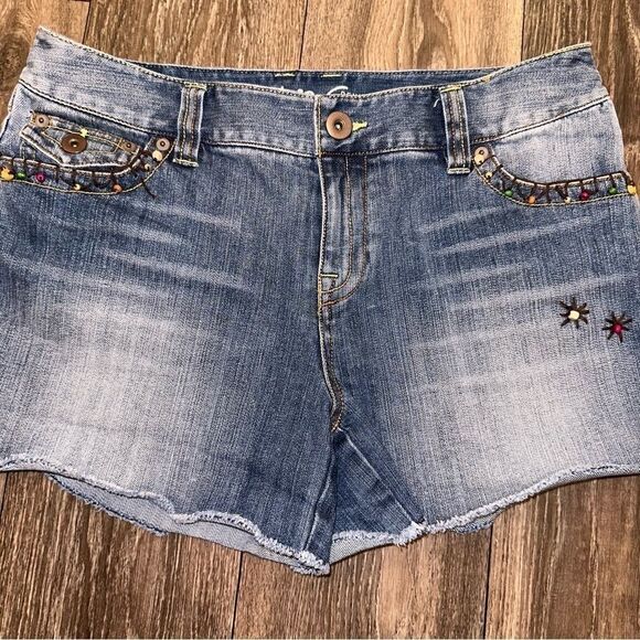 INC Beaded  Denim Shorts - Picture 1 of 6